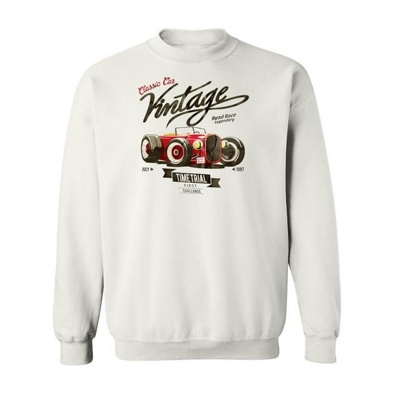 Classic Car Poster Design Sweatshirt Men -Image by Shutterstock, Male Medium