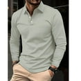 thumbnail image 5 of Mlzmgr Men's Golf Shirts Long Sleeve 1/4 Button Business Casual Daily Work Shirts Solid Color S-3XL, 5 of 5