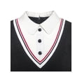 thumbnail image 6 of Sunny Fashion Girls Dress Long Sleeve Black A Line White Collar Button Front School Formal Daily Recital 5 Years, 6 of 8