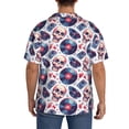 thumbnail image 3 of Sikiie record rock music Skull Men's Wrinkle Free Untucked Cuban Shirt Business Casual Button Down Shirts Short Sleeve ShirtX-Large, 3 of 5