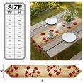 thumbnail image 3 of Red Poppy Flowers Table Runner Linen Burlap Table Runner 72 Inches Long Vintage Country Floral Plant Dresser Scarves for Kitchen Island Coffee Dining Room Party Wedding Banquet Holiday Decor 14"x72", 3 of 8