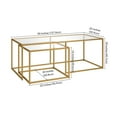 thumbnail image 4 of Evelyn&Zoe Kennedy Rectangular Nested Coffee Table, Brass, 4 of 10