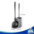 thumbnail image 2 of MR. SIGA Toilet Plunger and Bowl Brush Combo for Bathroom Cleaning, Gray, 1 Set, 2 of 9