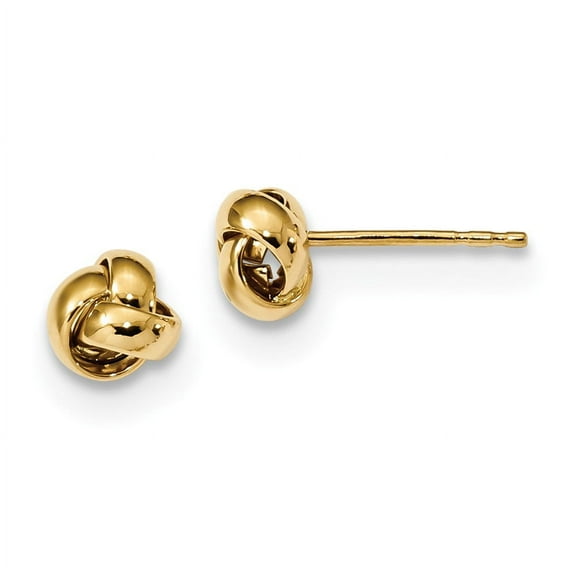 Primal Gold 14 Karat Yellow Gold Love Knot Post Earrings