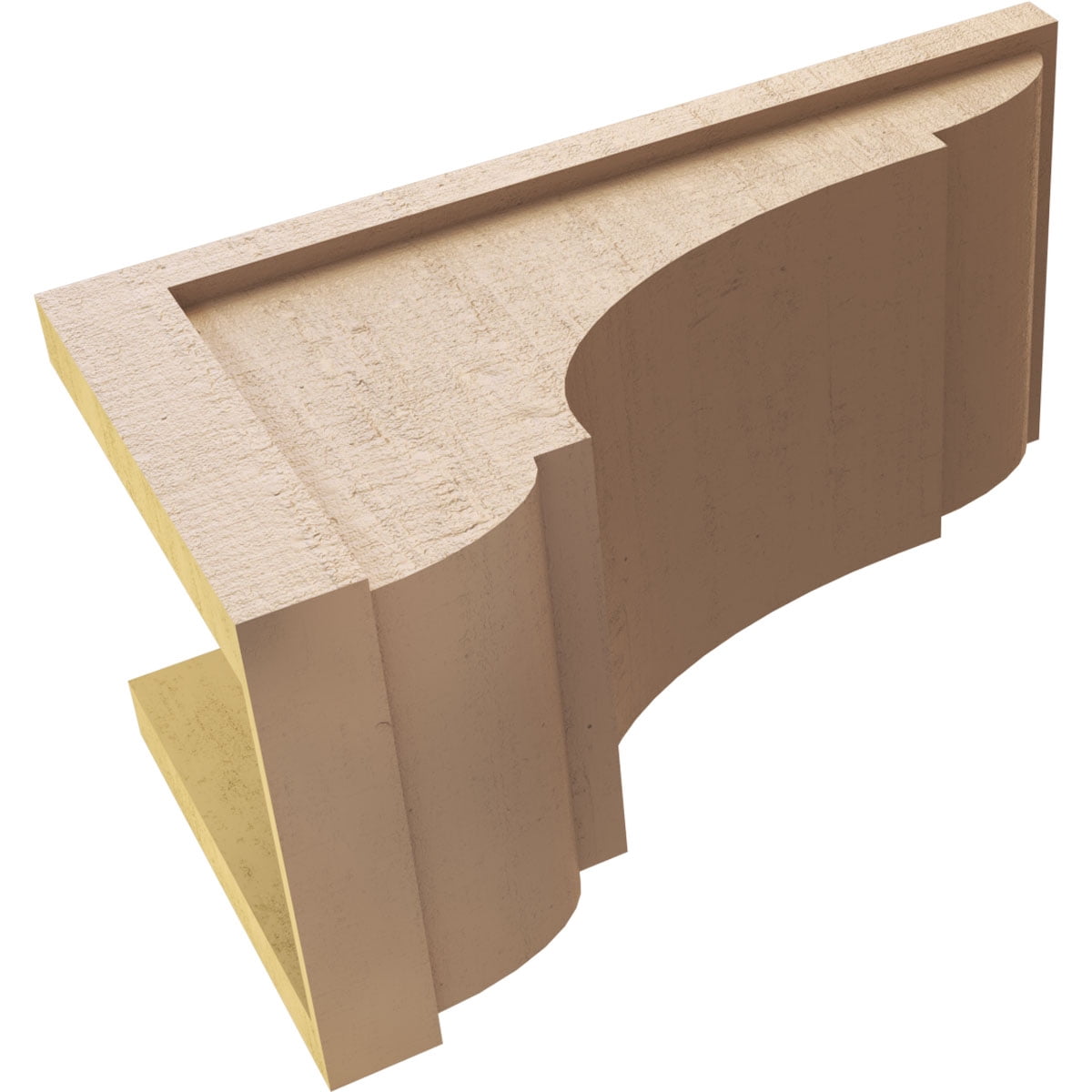 11"W x 22"D x 11"H Wide Bryant Rough Cedar Woodgrain TimberThane Corbel, Primed Tan
