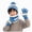A2-Blue, variant on Children Winter Hat Scarf and Gloves Warm Protective Knitted Hat Set