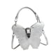 thumbnail image 3 of Bolso de hombro para mujer, de piel sintética, portátil, de gran capacidad, mochila de moda Plata, 3 of 9
