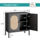 thumbnail image 3 of Historyli Gabinete de Almacenamiento de Ratán de 31.5 Pulgadas (80 cm),Estantería de 2 Niveles,Mueble Auxiliar de Cocina,Mueble de Estilo Boho como Mesita de Consola para Sala de Estar o Entrada, 3 of 8