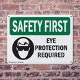 thumbnail image 4 of (2 Pack) Eye Protection Required With Symbol OSHA Safety First Sign 10 Inch X 7 Inch Indoor / Outdoor Rust-Free Aluminum Metal Signs for Workplace, Workshop, and Construction Site, Made, 4 of 8