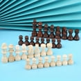 thumbnail image 4 of 32 Pcs Wooden Chess Pieces Portable International Chess Pieces Tournament Chess Figures Hand Carved Chessmen, 4 of 8