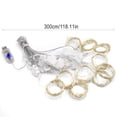 thumbnail image 6 of Dserhfy 300 LED Fairy Curtain Lights 9.8ft x 9.8ft Window Wall Hanging String Light USB Powered Curtain Light for Bedroom Backdrop Wedding Party Indoor Decor, 6 of 8