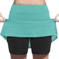 thumbnail image 2 of QNANSPI Girls' Versatile Skirt, Skirt Bottom for Girls, Big Girls' Multi Tone High Waist A Line Two In One Sport Skort Age 7-16 Fashion Loose Casual Daily Play Outdoor Activity Skirt, 2 of 6