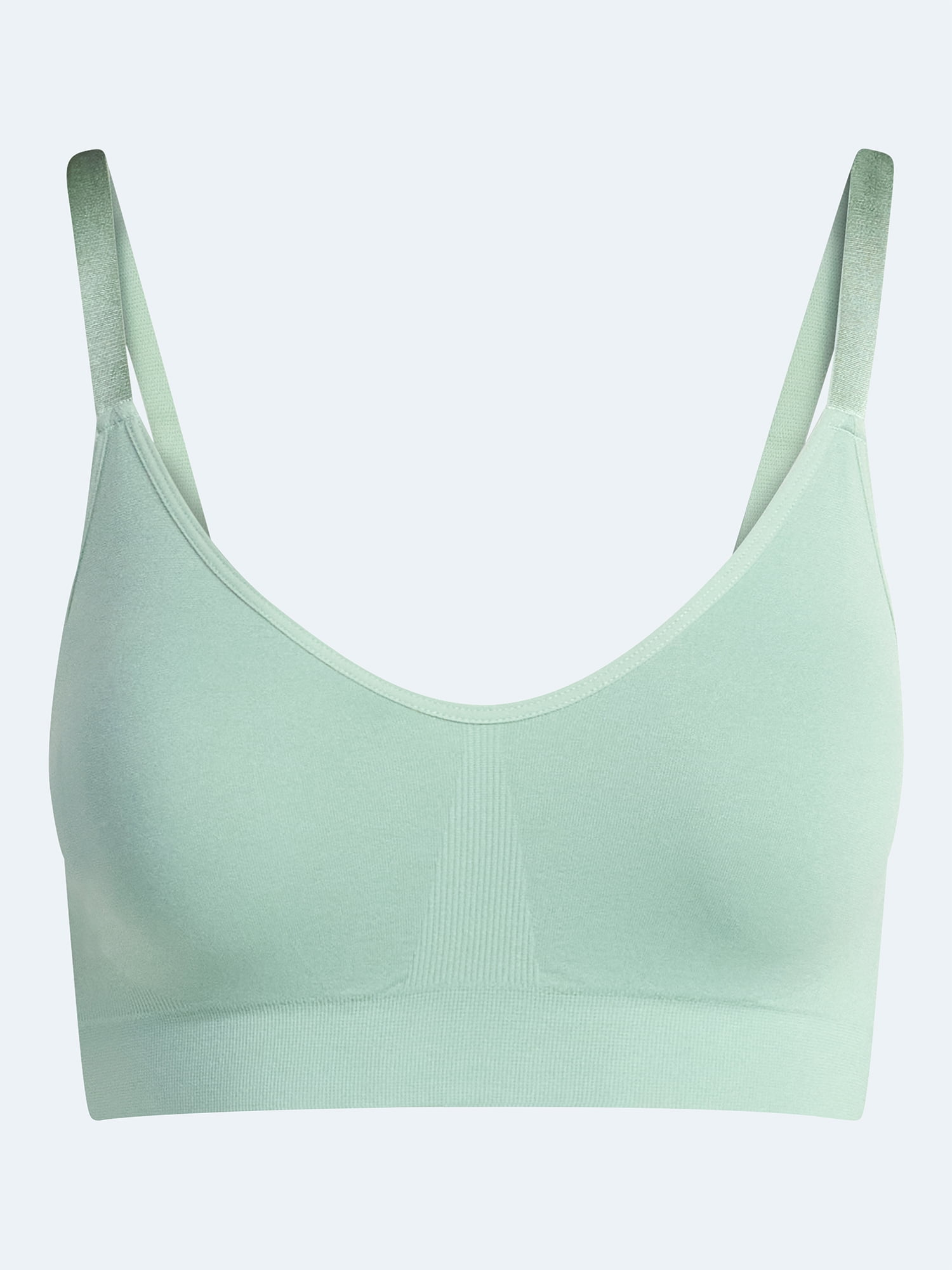 Joyspun Women's Seamless Plunge Pullover Bralette, Removable Padding, Sizes S-XXXL