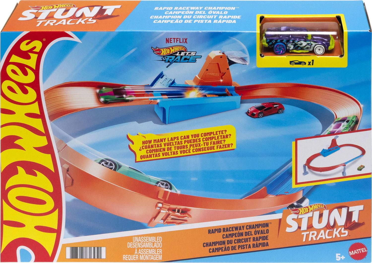 Hot Wheels Jeu de champion Rapid Raceway