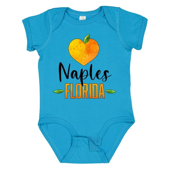 Inktastic Naples Florida Orange in Heart Boys or Girls Baby Bodysuit