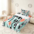 thumbnail image 3 of Manfei Minimalism Abstract Twin Sheets, Teal Orange Aesthetic Bedding, Colorful Stars Reversible 3pcs1 Flat Sheet + 1 Fitted Sheet + 1 Pillowcase, 3 of 6
