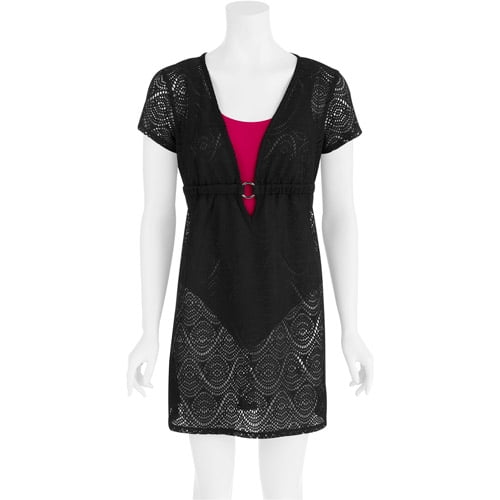 womens plus size crochet dress swim cover up walmart com plus size swim cover ups
