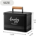thumbnail image 3 of PERFNIQUE Laundry Pods Container, Farmhouse Laundry Pods Holder with Lid for Laundry Room Decor and Accessories, Metal Detergent Pods Container for Laundry Room Organization and Storage (Black, Pods), 3 of 6