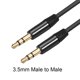 thumbnail image 3 of Cable de audio estéreo macho a macho de 3.5mm, 1.2 metros de largo para auriculares, teléfonos inteligentes y portátiles, negro, 3 of 3