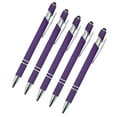 thumbnail image 1 of HAOAN Ballpoint Pen with Stylus Tip  Soft Touch Click Metal Pen  1.0mm Medium Point  Black Ink  10 Count, 1 of 5