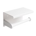 thumbnail image 3 of ALFI brand ABTPC66-W White Matte Stainless Steel Toilet Paper Holder with Shelf, 3 of 5