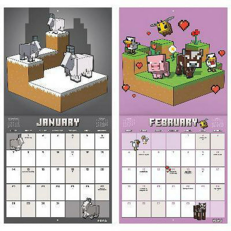 Trends International 2024 Minecraft Wall Calendar 