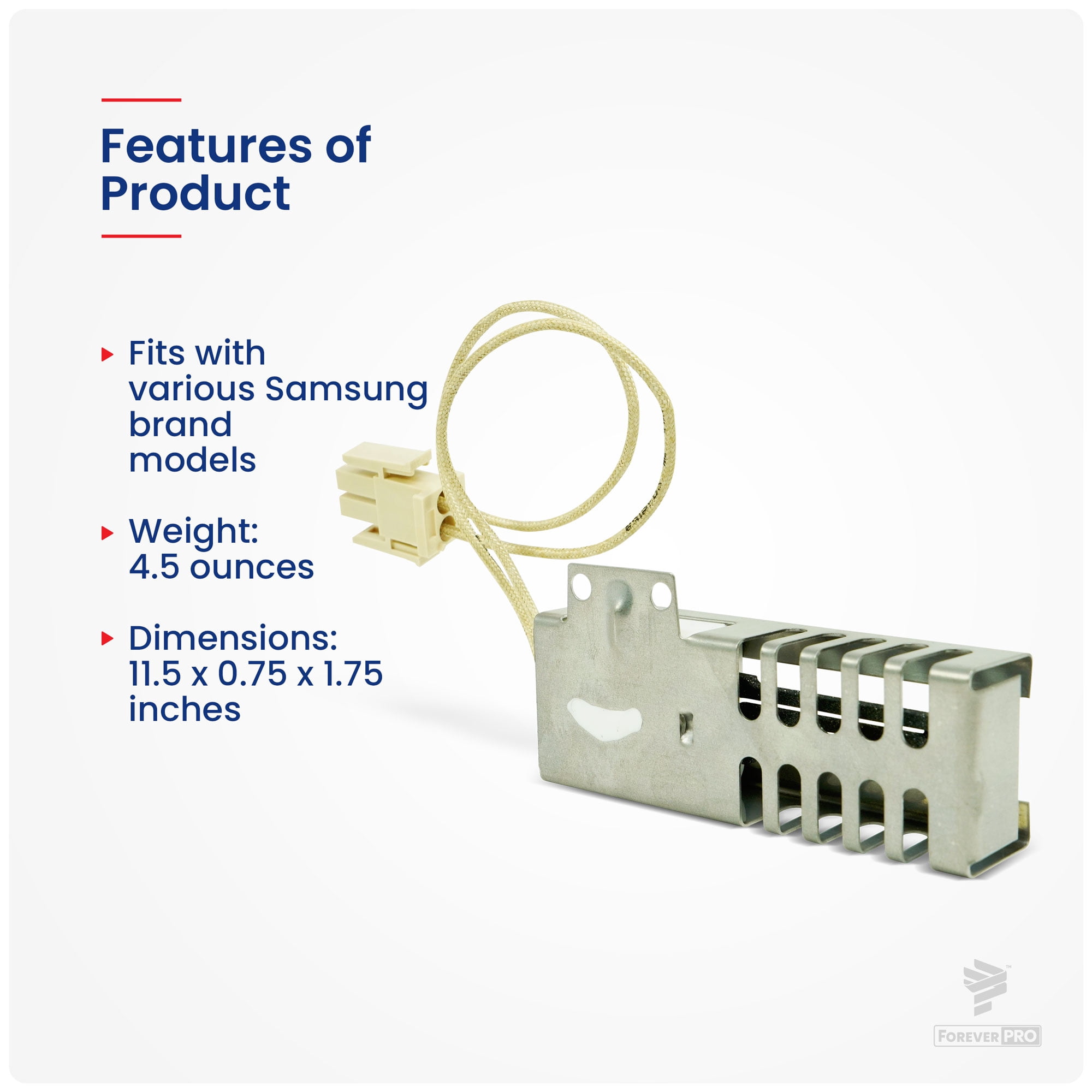ForeverPRO DG94-00520A Assembly-Hot Surface Igniter for Samsung Appliance 114491 DG94-00520A