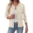 thumbnail image 2 of BTFBM Cardigan Sweaters for Wome Fall Clothes Long Sleeve Button Down Open Front Soft Knit Lightweight Sweater, 2 of 7