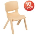 thumbnail image 2 of Flash Furniture Whitney 10 Pack Natural Plastic Stackable School Chair with 12" Seat Height, 2 of 13