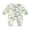 White, variant on Newborn Baby Boy Girl Outfit Long Sleeve Zipper Fish Print Romper Jumpsuit Infant Coming Home Clothes