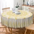 thumbnail image 5 of Tchckioa Yellow Tablecloth for Kitchen Dinner Decor,70 Inch Round Oil-resistant Table Cloth Cover, 5 of 6