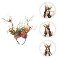 thumbnail image 5 of KAKOWELY 1 broche para el pelo con diseño de cuerno de ciervo y rama de flor simulada para decoración., 5 of 5