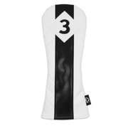 Sahara White Quilted Retro Golf Headcover Set - 5 Pack (Driver, #3, 5, X and Hybrid)