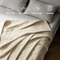 thumbnail image 3 of Phantoscope Diamond Quilted Throw Blanket for Couch Bed Sofa, Soft Solid Color Decorative Blanket, 50x60 Inches, Cream, 3 of 6