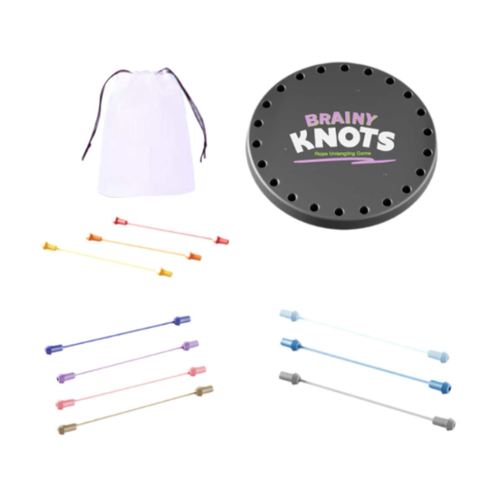 Brainy Knots – Jeu De Démêlage De Corde Logique – Plateau 10 Cordes Colorées, 3 Niveaux – Enfant Adulte Anti-Stress