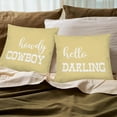 thumbnail image 2 of Western Throw Pillows - Western Bedroom Decor Throw Pillow Cover, Western Pillow Covers, Western Home Decor, Couple Pillow Case 20 x 20 Inch Sofa Bed Set of 2(Yellow), 2 of 5