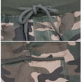 thumbnail image 4 of Men's Drawstring Elastic Waist Multi Pocket Lightweight Cotton Cargo Shorts (Camo, 34), 4 of 4