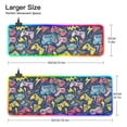 thumbnail image 3 of Large RGB Gaming Mouse Pad Led Glowing Mousepad Non-Slip Rubber Base 13 Light Modes 31.5x11.8 Gamepad and Lightning, 3 of 6