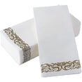 thumbnail image 1 of Paquete de 50 servilletas de papel navideñas para cócteles, fiestas, bodas y despedidas de soltera, blancas (40 x 30 cm), 1 of 5
