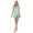 Green, variant on Women's One Piece Swimdress Swimsuits Slimming Tummy Control Swim Dress With Detachable Skirt, Mint White Stripe