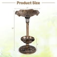 thumbnail image 3 of Gymax Solar Bird Bath Standing Pedestal Birdbath & Feeder Combo w/ Lotus Leaf Bowl Antique Bronze, 3 of 10