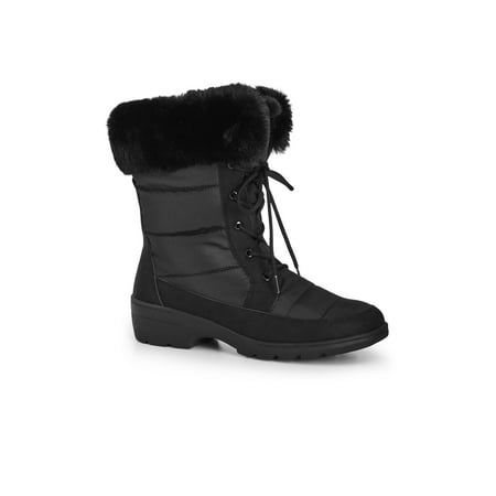 

Cloudwalkers Women s Wide Fit Nylah Lace-up Low Heel Cold Weather Boots