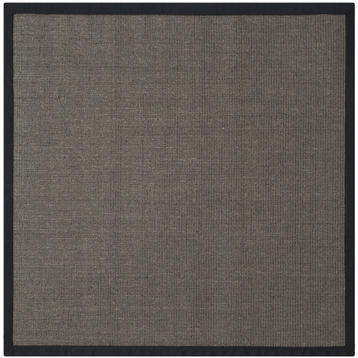 SAFAVIEH Natural Fiber Forrester Border Sisal Runner Rug, Charcoal, 2'6" x 16'