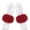 02#Red, variant on Fluffy Winter Sleeve Cuffs Featuring Elastic Wrist Openings And Faux Fur Texture For Women’s Coats Sweaters And Costumes