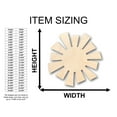 thumbnail image 2 of Unfinished Wood Sun Shape - Craft - up to 36" DIY 46" / 3/4", 2 of 3