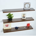 thumbnail image 3 of Set of 3 Modern and Contemporary Antigue walnut Floating Shelf-47.24 *9.25 *1.5 inches, 3 of 6