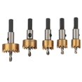 thumbnail image 4 of 5pcs High Speed Steel Tip Hole Drill Bit Saw Hole Drilling Cut Tool Kit for Sheet Metal, 4 of 5