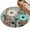 Blue, White, Brown, variant on Round Rugs 6Ft, Turquoise Daisy Farmhouse Round Area Rug Washable Indoor Throw Carpet, Country Teal Floral Soft Non Slip Circle Rug for Office Cabinet Home Decor Aesthetic