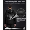 thumbnail image 4 of Little Donkey Andy Men's Waterproof Windbreaker Lightweight Packble Cycling Jacket for Biking, Running Black 3XL, 4 of 7
