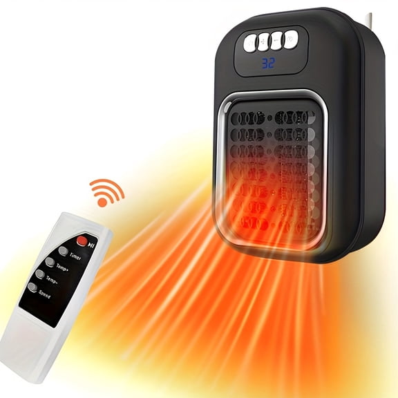 2pcs Wall Mounted Mini Heater, Portable Electric Heater with Display, 3 Modes, Adjustable Temp, Safety Protection for Home Office RV Bathroom
